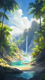 Hidden Tropical Paradise Waterfall Sanctuary