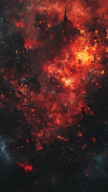 Apocalyptic Inferno: Explosions Consume Ruined Metropolis