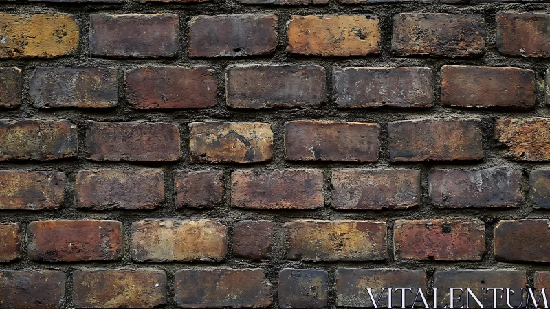 Close-up of rustic brick wall with textured, weathered appearance.