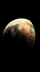 Crescent marscape rendered in warm cinematic lighting.