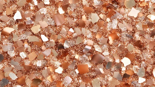 Shimmering Rose Gold Glitter and Foil Texture, Modern Abstract Art.