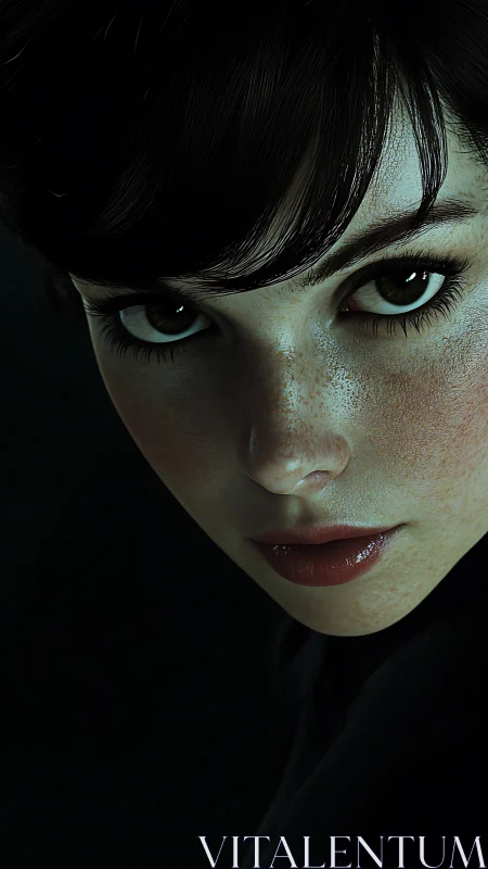 Gazing eyes invite a quiet moment of mystery and curiosity