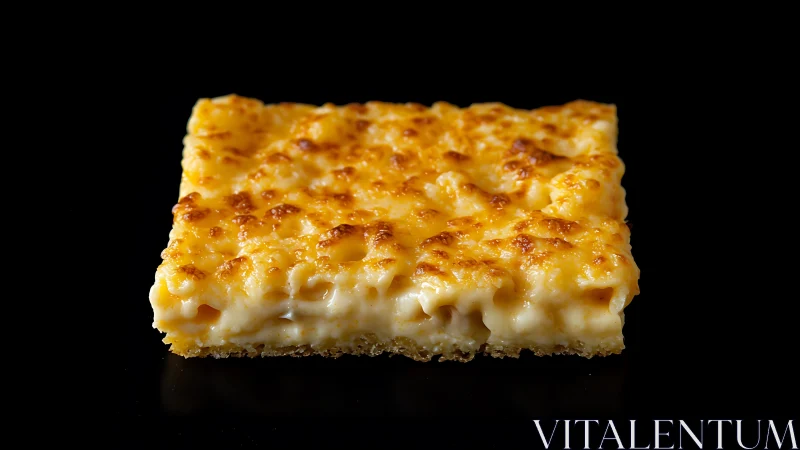 Baked Mac and Cheese Bar with Golden Crust.