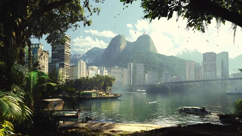Rio de Janeiro Landscape With Coastal Mountains