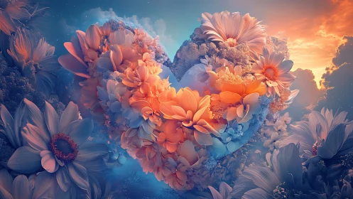 Volumetric Floral Landscape with Chromatic Light Integration