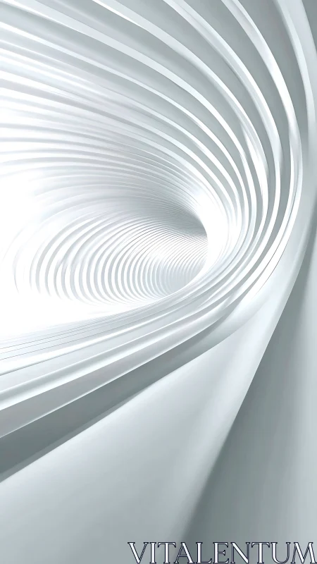 Whispering white vortex corridor carved from frozen light.