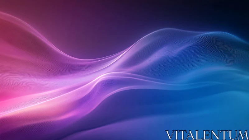 Gentle neon waves flowing through a dreamy twilight sky.