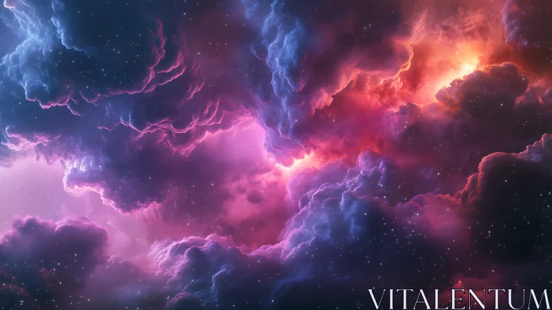 Nebular stormscape with luminous magenta and cyan clouds.