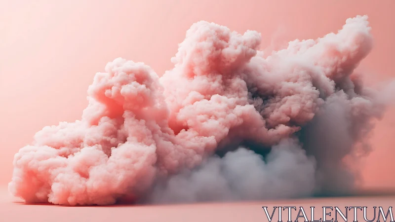 Soft pastel cloud plume floats in a calming minimal space