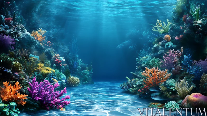 Coral cathedrals glow as sunken light paints a quiet avenue