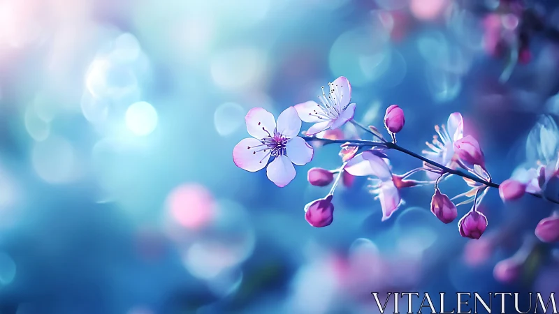 Blossom Reverie: Luminescent Petals Drift Through Dreamscape.