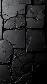 Midnight basalt tiles whisper in cracked geometric shadows.