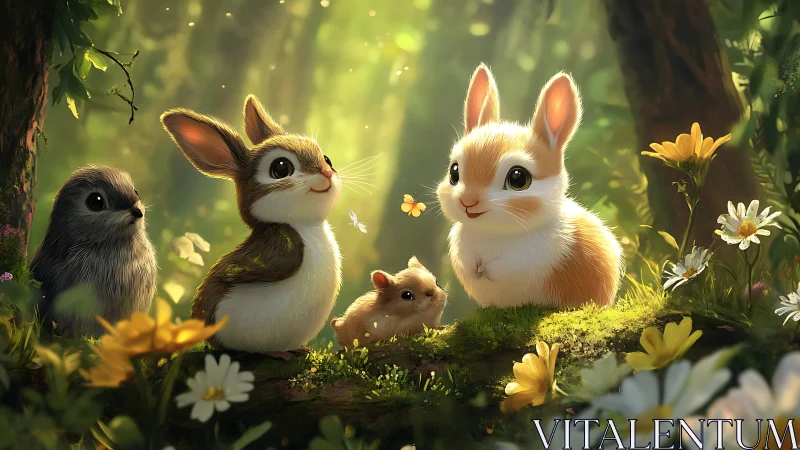 High-detail woodland critters rendered with soft global illumination