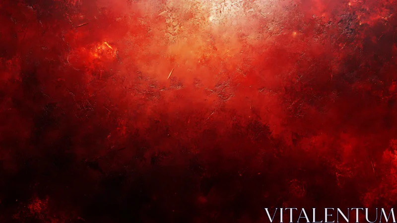 Glowing red nebula-style texture radiates warm cosmic energy