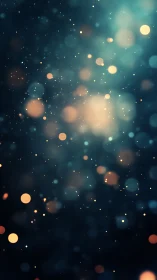 Bokeh particle field with teal and amber depth-of-focus layering.