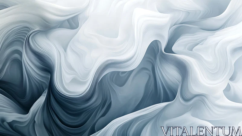 Layered white and gray abstract flowing wave forms.