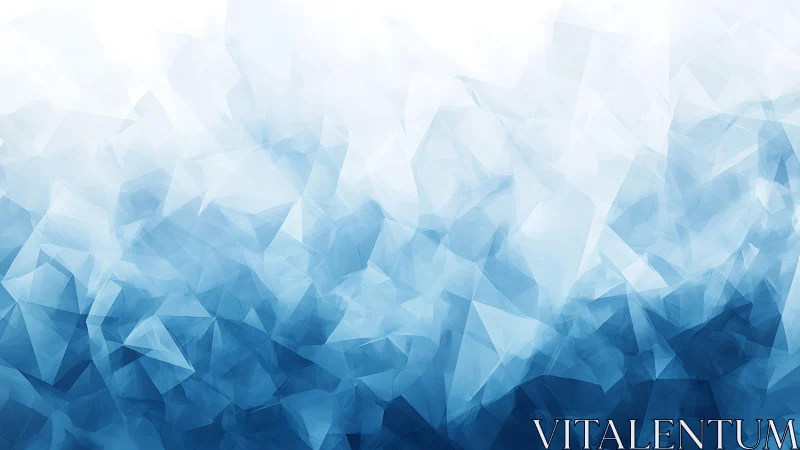 Abstract Blue Polygonal Background with Soft Gradient Effect.