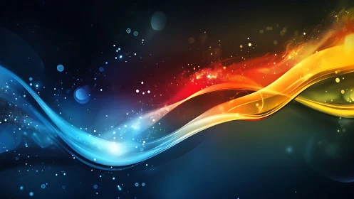 Spectral energy ribbons in dynamic blue red and gold gradients