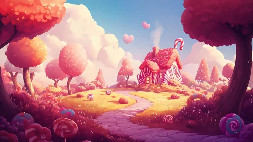 Candy Land Dreamscape: A Sugar-Spun Wonderland of Whimsy.