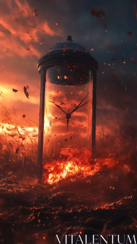 Flaming twilight hourglass lets molten minutes escape