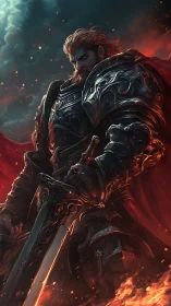 Ember-crowned warlord watches the stormline for betrayal