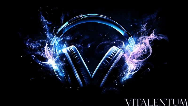 Spectral over-ear headphones with luminous plasma soundfields.