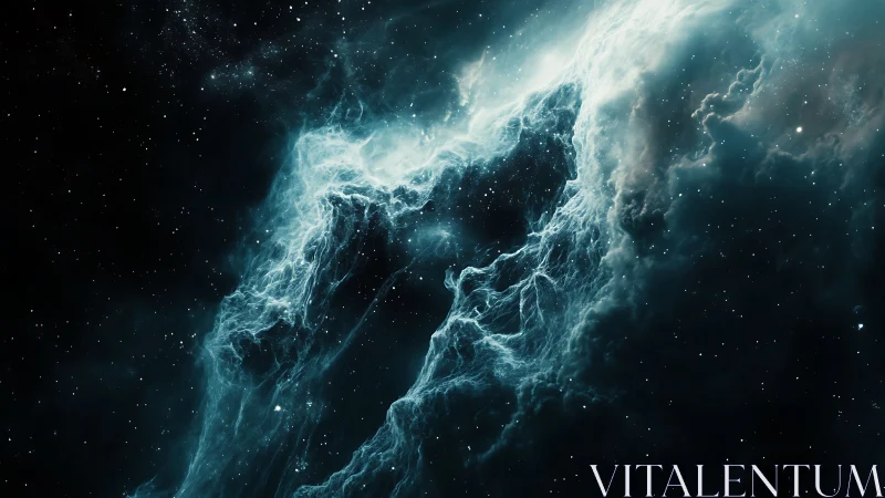 Nebula-like cosmic cloud forms intricate luminous filaments