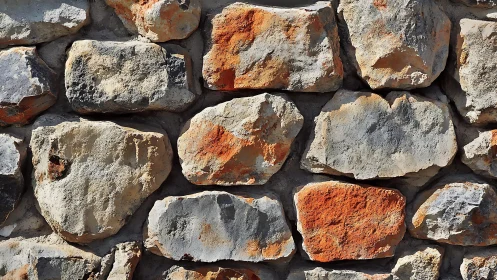Rustic Stone Wall Texture with Natural Warm Tones.