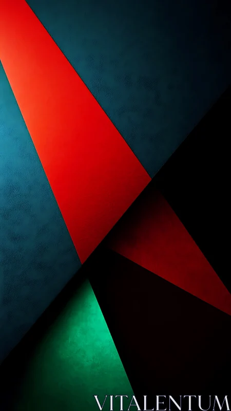 Bold color planes meet softly lit shadows in calm tension