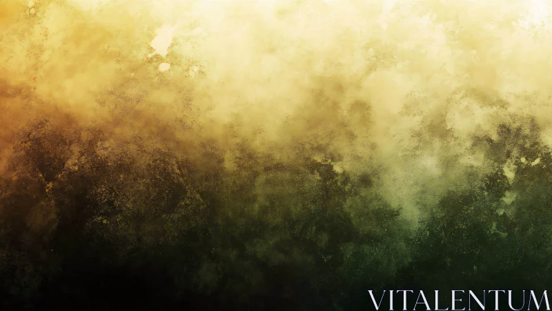 Granular yellow to deep green atmospheric gradient with textured noise