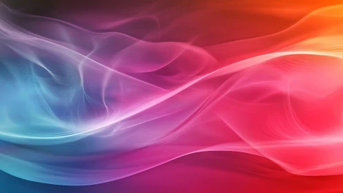 Colored light gradients form layered translucent wave structures