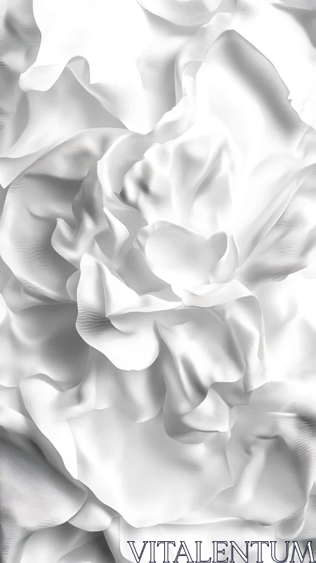 High-key macro study of overlapping white fabric folds with soft gradients
