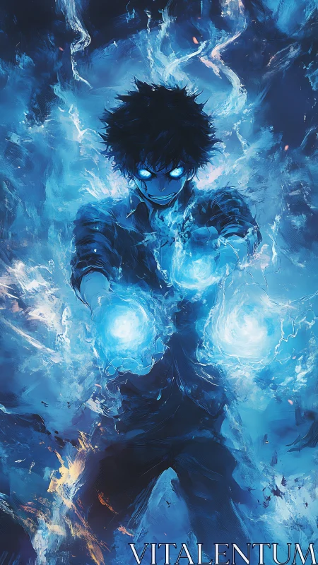 Blue-fire trickster rewrites the night with crackling fury