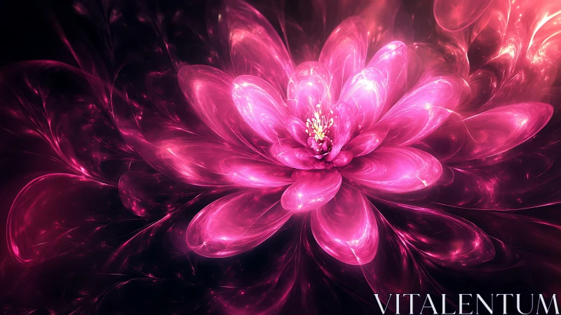 Nebula blossom unfurls in radiant pink cosmic petals.