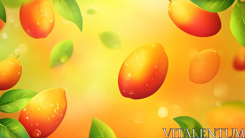 Sunlit mango daydreams drifting through golden citrus air.
