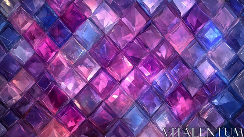 Iridescent crystal lattice in prismatic violet spectrum.