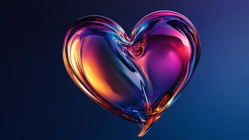 Luminous Heart: A Glowing Love Symbol.