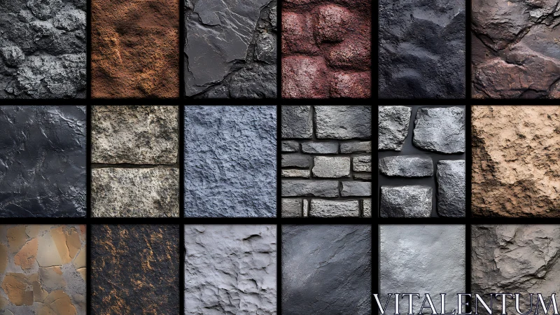 Stone Textures: Nature's Palette of Raw Materials.