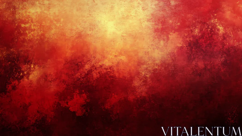 Radiant crimson haze diffuses across textured abstract field