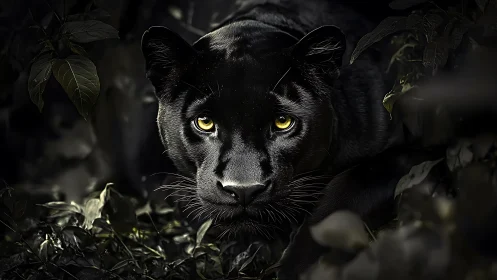 Golden-Eyed Shadow: Jungle's Most Mesmerizing Gaze