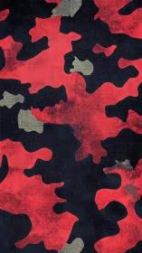 Red and dark camouflage pattern with textured overlays.