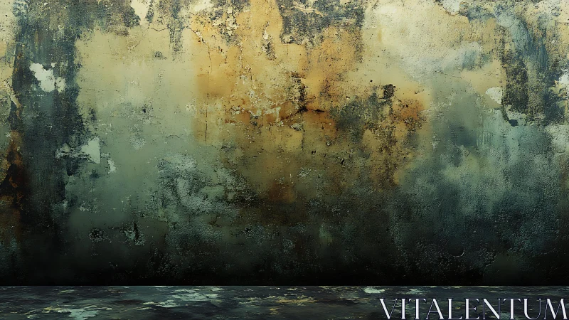 Grungy Textured Concrete Wall and Floor in Moody Artistic Style.