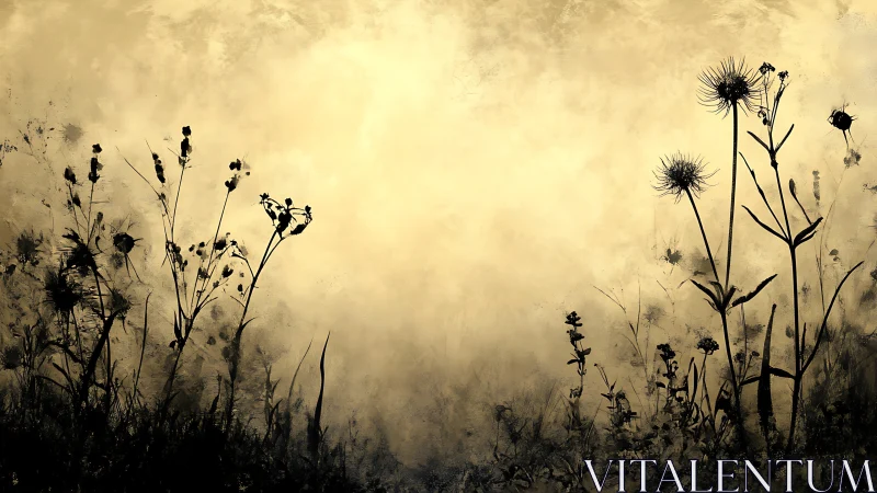 Wild silhouettes whisper softly against a painted twilight haze