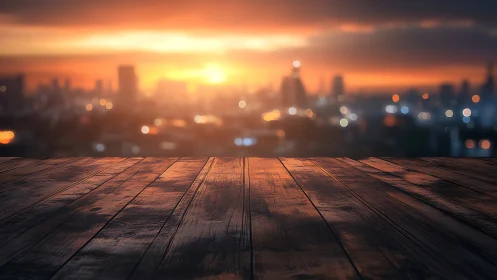 Sunlit rooftop boards dream above a softly blurred city glow.