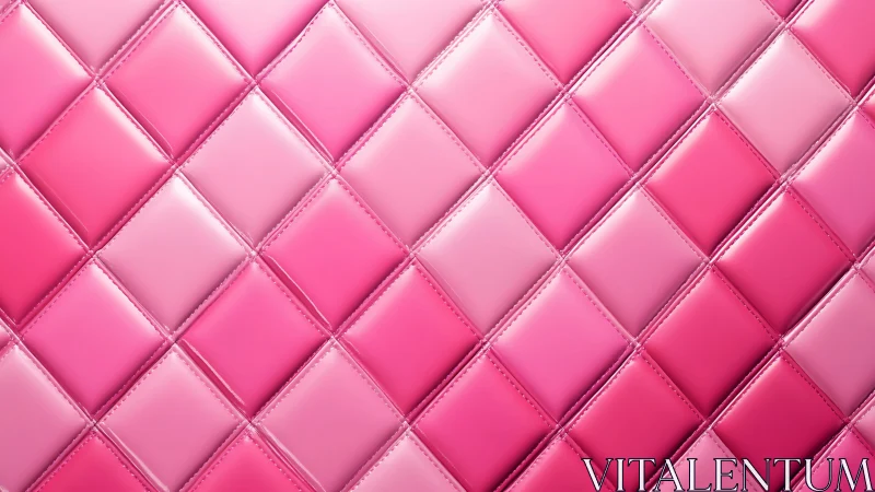 Pink quilted surface forms uniform padded diamond grid
