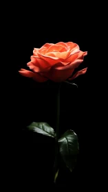 Radiant Rose in Spotlight: A Study in Warmth.