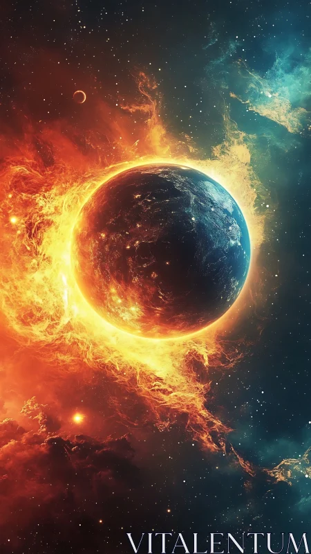 Solar storm halo ignites a twilight-shrouded alien world