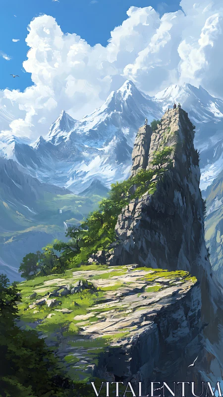 Skyledge of Quiet Giants above the cloud-drifted range.