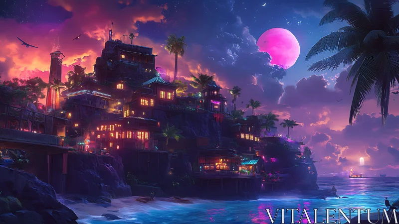 Coastal Oasis Aglow in Twilight Magic.