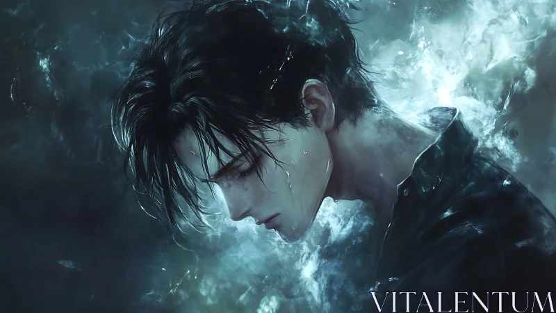 Hydrodynamic portrait of melancholic youth in diffuse turbulence.